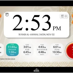 Store Anniversary Mega Sale, Amazing Price $ 99：14" Digital Azan Clock with WiFi, Dynamic Touch Screen, Worldwide Prayer Times, Full Quran Player, Islamic Art, Streaming Halal Muslim Content: Duas, Dhikr, Hadith, Surah of The Day, Black