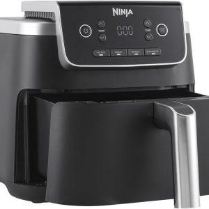 Summer Final Clearance Just $ 99：Ninja Air Fryer PRO 4.7L, Single Drawer, 4-in-1, Air Fry, Roast, Reheat, Dehydrate, Cooks 1-2 Portions, Digital, Non-Stick Drawer & Crisper Basket, 2000W, Black, AF140ME, 2 Years Warranty