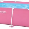 Limited-Time Sale for Summer Surprises $ 99：Intex 28266EH 7'L x 5'W x 23-5/8"H Rectangular Metal Frame Above Ground Outdoor Backyard Swimming Pool, 439 Gallons of Water, Pink