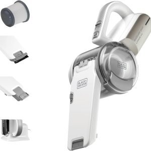 Home Anniversary Celebration While Stocks Last：BLACK+DECKER Cordless Handheld Vacuum Cleaner, 14.4V 1.5Ah Li-Ion, 27.5 Air Watts, Pivoting Nozzle, Compact Cordless Vacuum, Ideal for Home & Car, Easy Storage, Champagne/White - PV1420L-B5