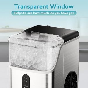 Celebrate with Us Anniversary Limited-Time & Limited-Quantity Deal $ 99.00：EUHOMY Nugget Ice Makers Countertop, Pebble Ice Maker Machine with 35lbs/24H Soft Ice, Self-Cleaning Sonic Ice Maker with Ice Scoop&Basket, Pellet Ice Maker for Home/Kitchen/Office