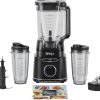Summer Final Clearance Just $ 99：Ninja 2-in-1 Detect Power Blender Pro & Single Serve, 1200W Blender With Jug, & 2x Single Serve Cups, Blend Smoothies, Chop Vegetables & Mix Frozen Drinks, Black, TB301ME, 2 Years Warranty