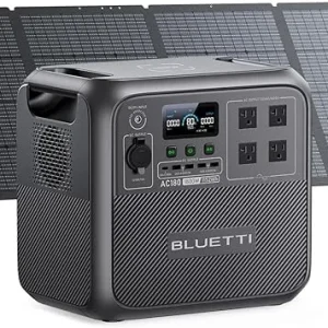Summer Surprises Limited-Time & Limited-Quantity Deal：Travel Essentials---BLUETTI Solar Generator AC180 with 350W Solar Panel (Ships Separately), 1152Wh Portable Power Station w/ 4 1800W (2700W Surge) AC Outlets, LFP Power for Camping, Off-grid.