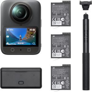 Summer Final Clearance Just $ 99：DJI Osmo 360 Adventure Combo, 360 Camera with 1-Inch 360： Imaging, Extended Battery Life with 3 Batteries, Native 8K 360： Video, 4K/120fps & 170： Boost Video, Action Camera for Sports, Vlog