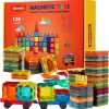 Back to School Sale Just $ 85.00 ：Gemmicc Magnetic Tiles, Deluxe 136 PCS Building Blocks Magnet Toys for Kids,3D Magnet Puzzles Stacking Blocks for Boys Girls,Huge Set with 2 Cars
